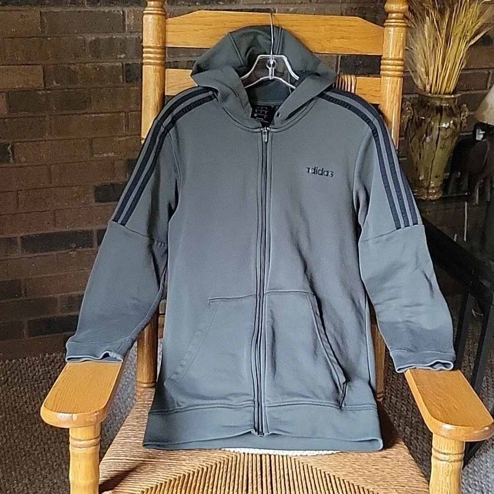 Adidas gray hoodie,  size M